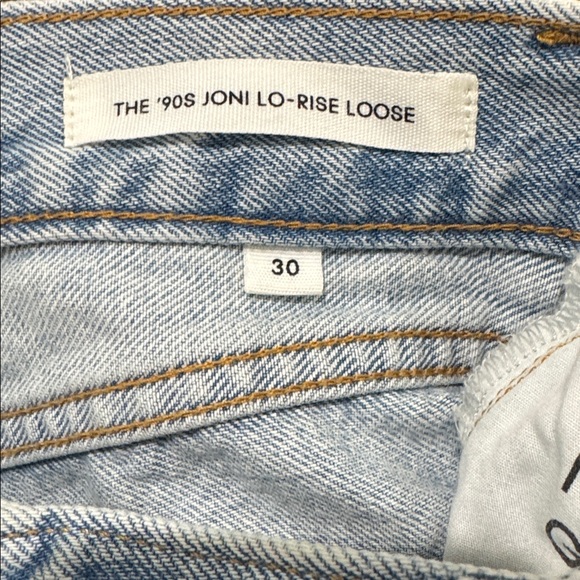 Denim Forum The '90s Joni Lo-Rise Loose Jeans 15 Yrs Barely There Blue Size 30 - Picture 7 of 7